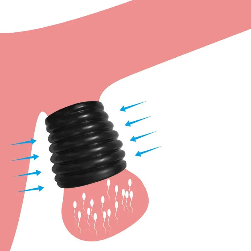 Anneau de pénis masculin avec verrouillage, anneau de bondage, boule d'érection, retardateur d'éjaculation, boule d'agrandissement réutilisable, extenseur de pénis, jouet sexuel pour homme_voghion.com
