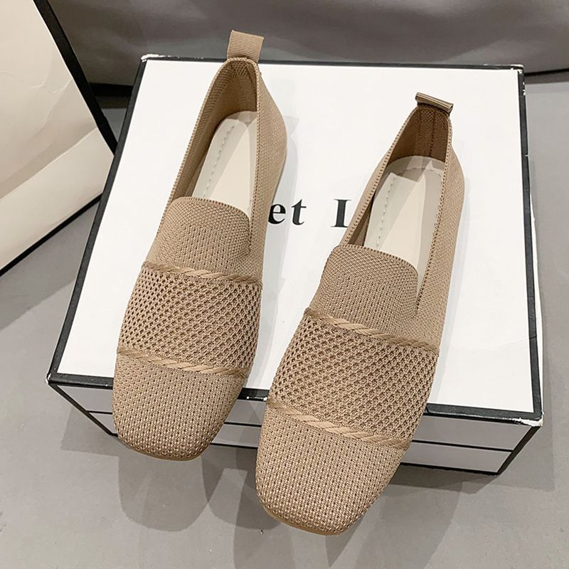 Single 2025 New Summer Breathable Women's Casual Flat Work Mesh Soft Sole Shoes_voghion.com