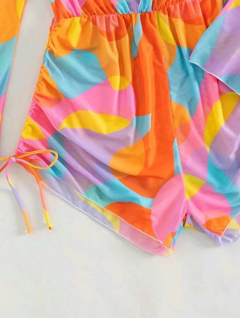 Women's new swimsuit one-piece long-sleeved mesh cover-up bikini three-piece swimsuit for women bikini_voghion.com