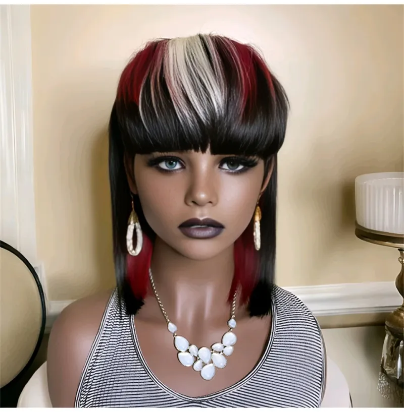 Parrucca mullet con capelli umani Remy brasiliani_voghion.com