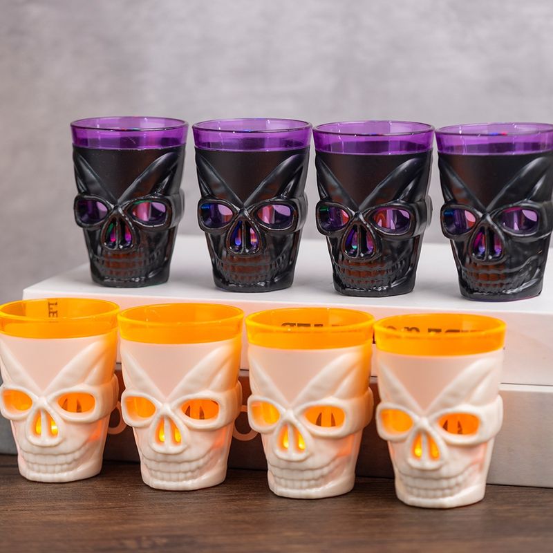 Tazza luminosa di Halloween, teschio, bar, KTV, forniture per feste, bicchieri di plastica per bevande, decorazioni, oggetti di scena_voghion.com