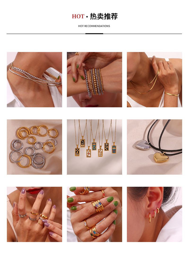 CELESTIALUMINANiche And Personalized Popular Earring And Ring Set, 18K Gold Plated, Micro-inlaid Star And Moon Round Necklace For Women_voghion.com