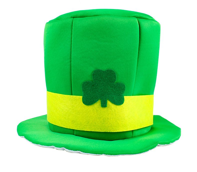 Cappello irlandese di San Patrizio con barba a trifoglio, cappello a cilindro per festa di Carnevale, spettacolo Topper_voghion.com