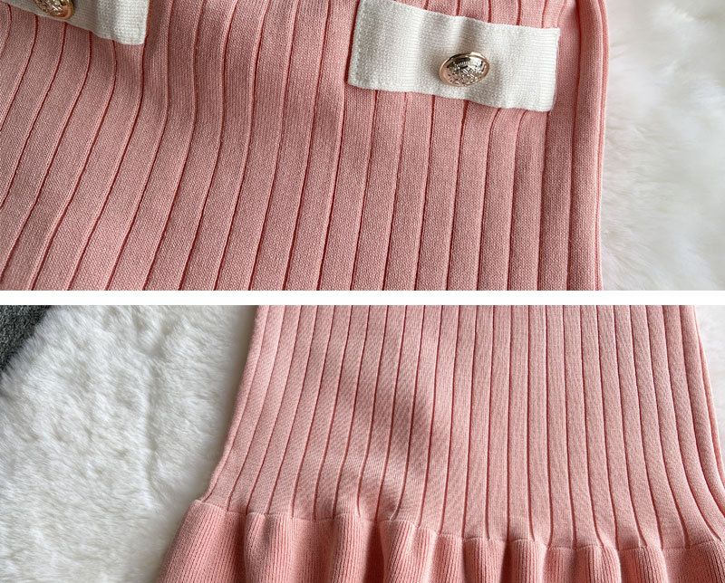 Gonna aderente con vita a temperamento nero lavorato a maglia nuova da donna_voghion.com