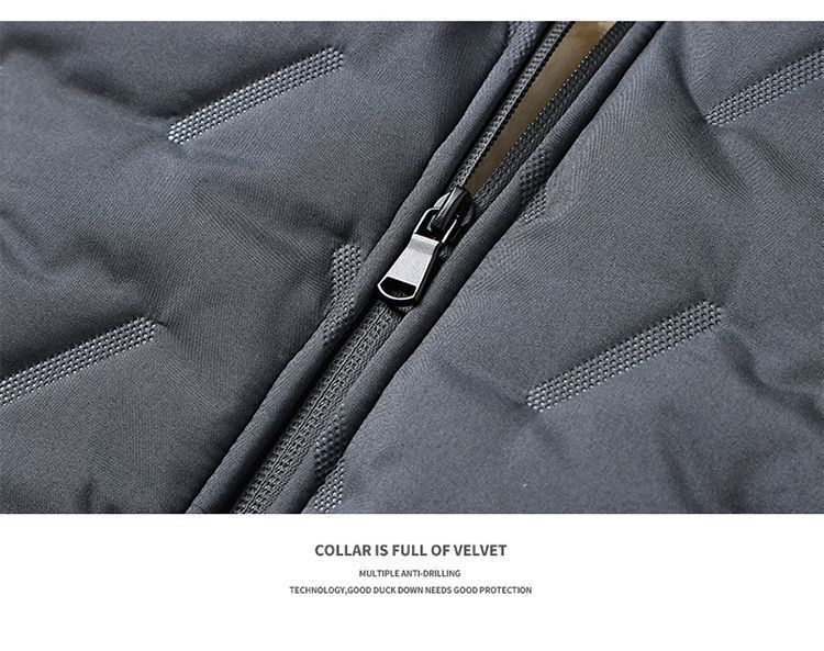 QFV507045555501<2 Fleece-Lined Thickened Men, Autumn Winter Lamb Wool Coat, Warm Plus Size Versatile Short Cotton Jacket For Middle-Aged_voghion.com