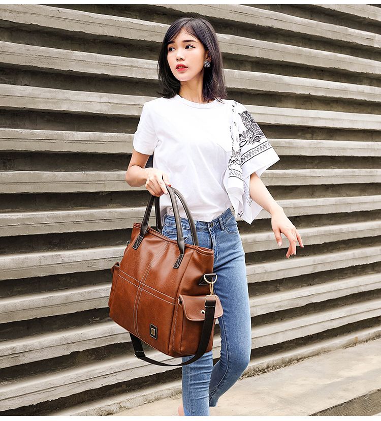 Borsa a tracolla da donna, borsa a mano in pelle PU, alla moda, con tracolla regolabile_voghion.com
