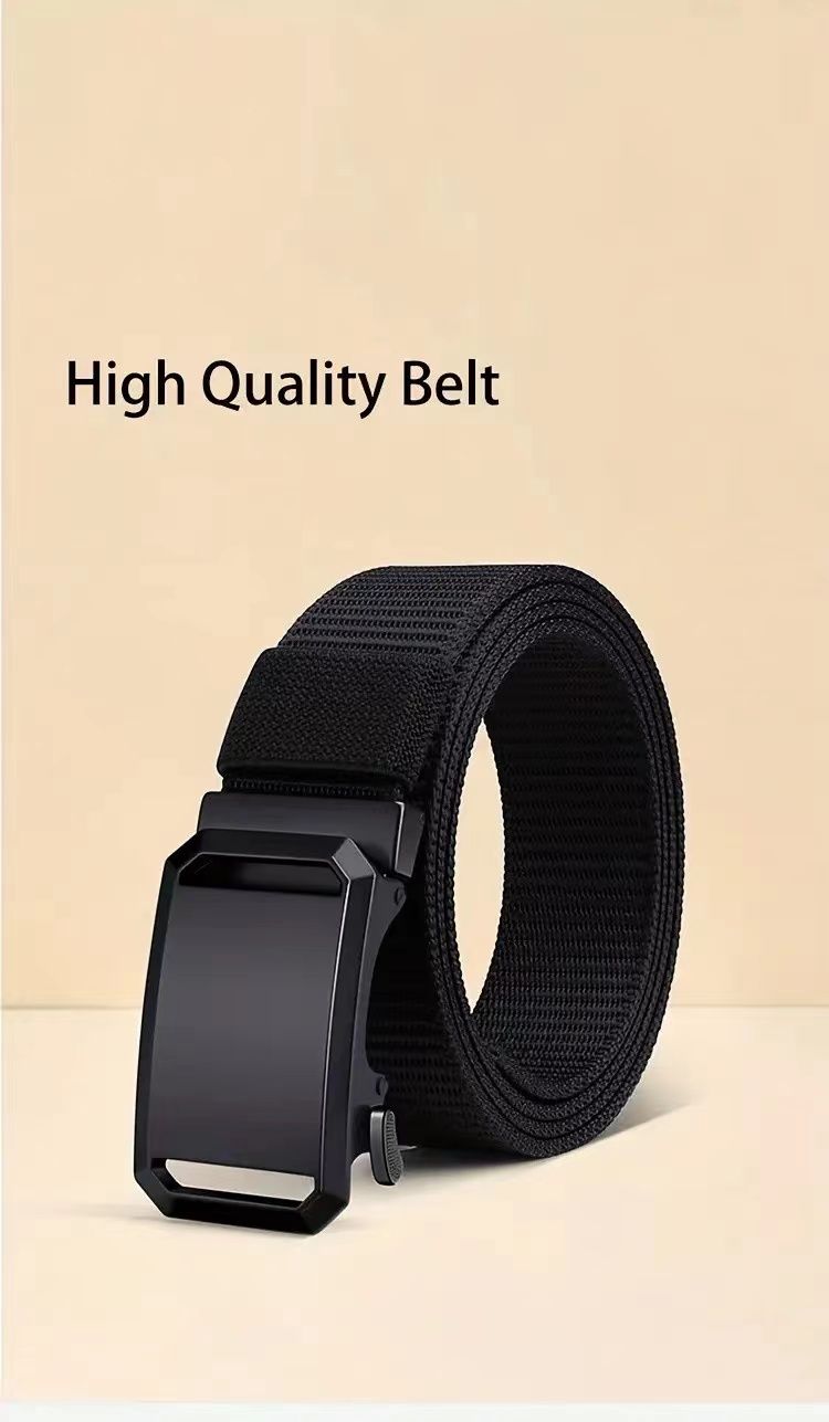HOT New Automatic Buckle Belt, Canvas Tactical Workwear Casual Outdoor Military Training Pants Belt For Men_voghion.com