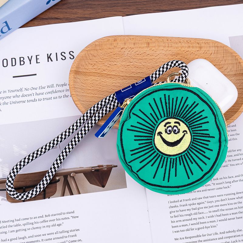 Summer New Embroidered Coin Purse Handheld Small Bag Versatile Casual Daily Waterproof Storage Key Earphone Handbag_voghion.com
