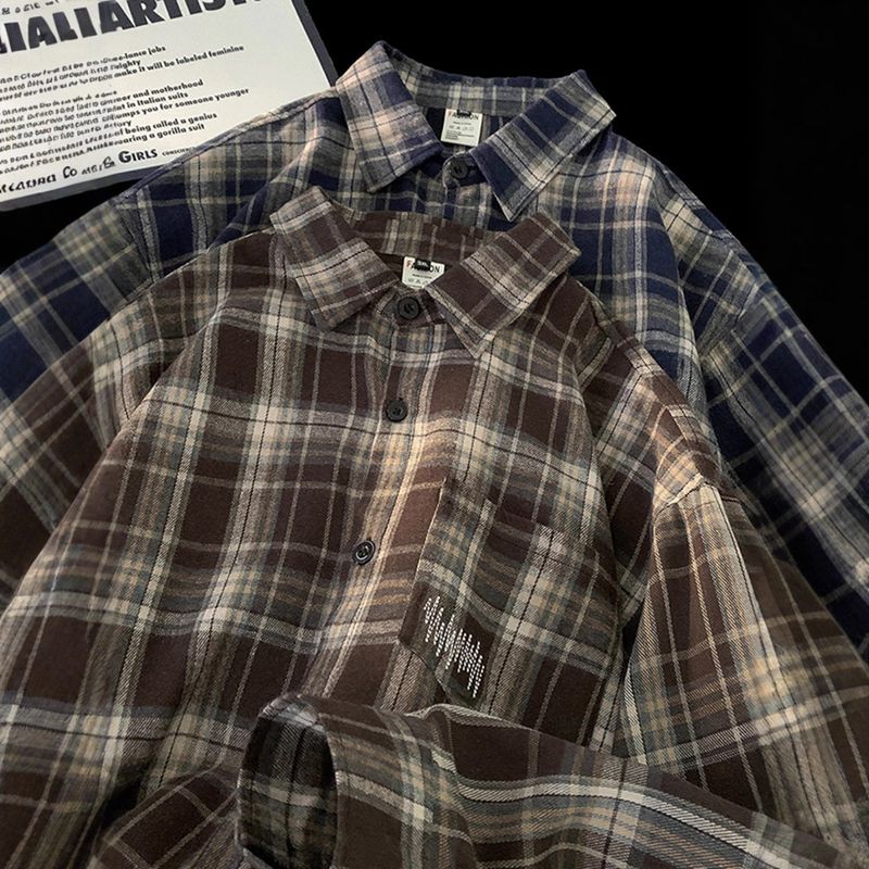 2025 Spring And Autumn Elegant Shirt Plaid Casual Long Sleeve New Style_voghion.com