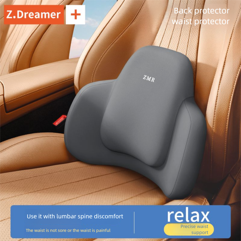 Car Seat Cushion Long Sitting Artifact Backrest Workstation Waist Support Office Lumbar Pillow_voghion.com