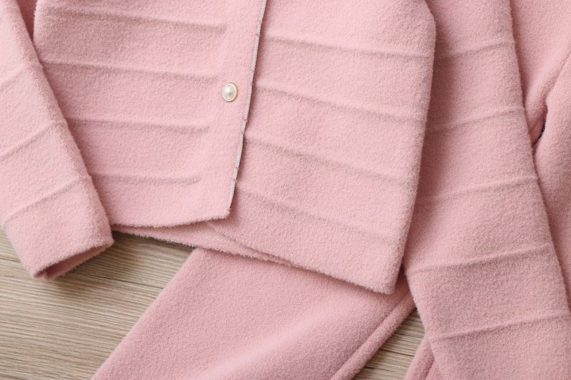 Mother & Kids Knit Sweater And Pants Set - Soft Long Sleeve Two-Piece Outfit For Toddler Little Girls Elegant Letter Print Comfortable Polyester Blend_voghion.com