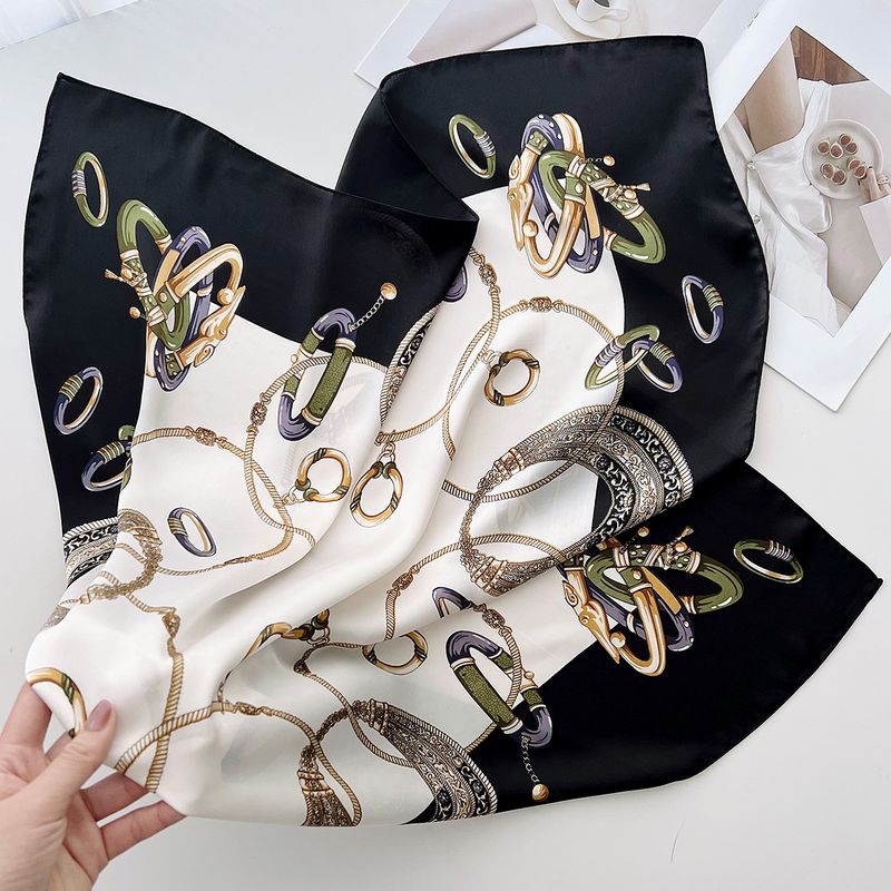 2024. gada jaunā pavasara un vasaras apkakles elementa kvadrātveida sieviešu korejiešu versijas daudzpusīga krekla dekorācija, maza zīda šalle_voghion.com