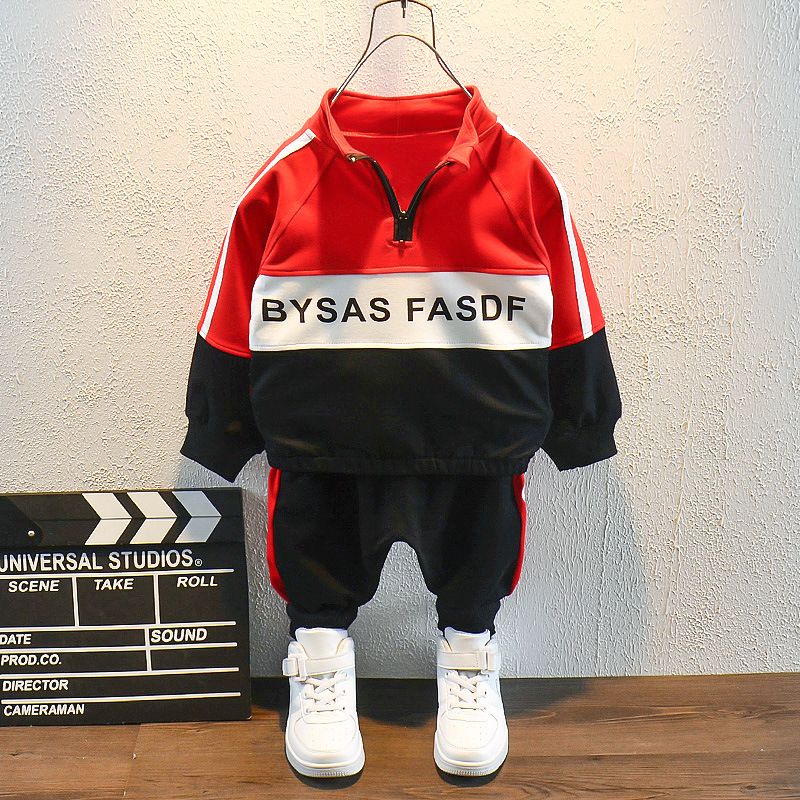 Vêtements pour enfants Garçons costumes d'automne enfants 2024 style printemps et automne beaux vêtements pour enfants élégants deux pièces vêtements à la mode pour enfants_voghion.com