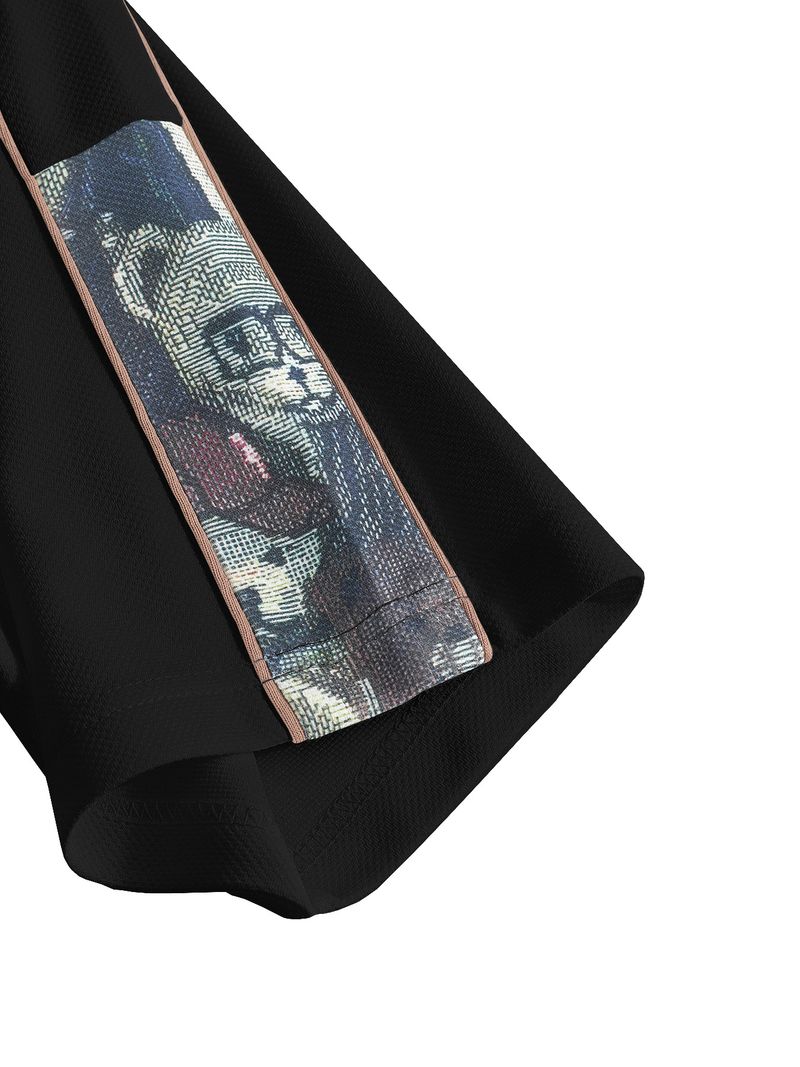 Ensemble short et short à manches courtes et col ras du cou pour homme, style hip-hop, décontracté, tendance, style américain, respirant et ample_voghion.com