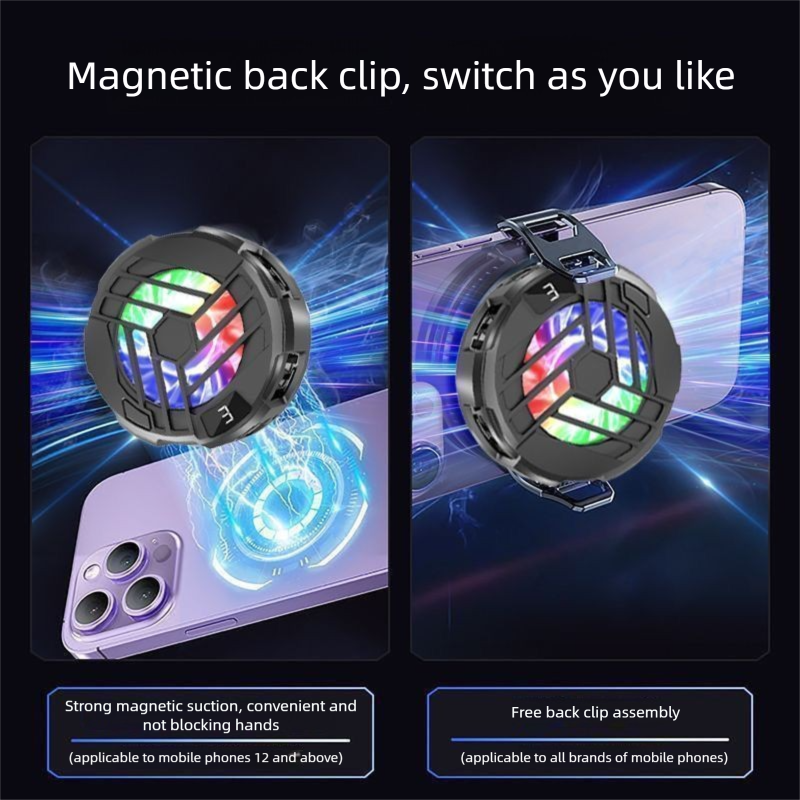 Mobile Phone Cooler Semiconductor Refrigeration IOS Android Ice Magnetic Absorption Gaming E-sports Cooling Artifact_voghion.com