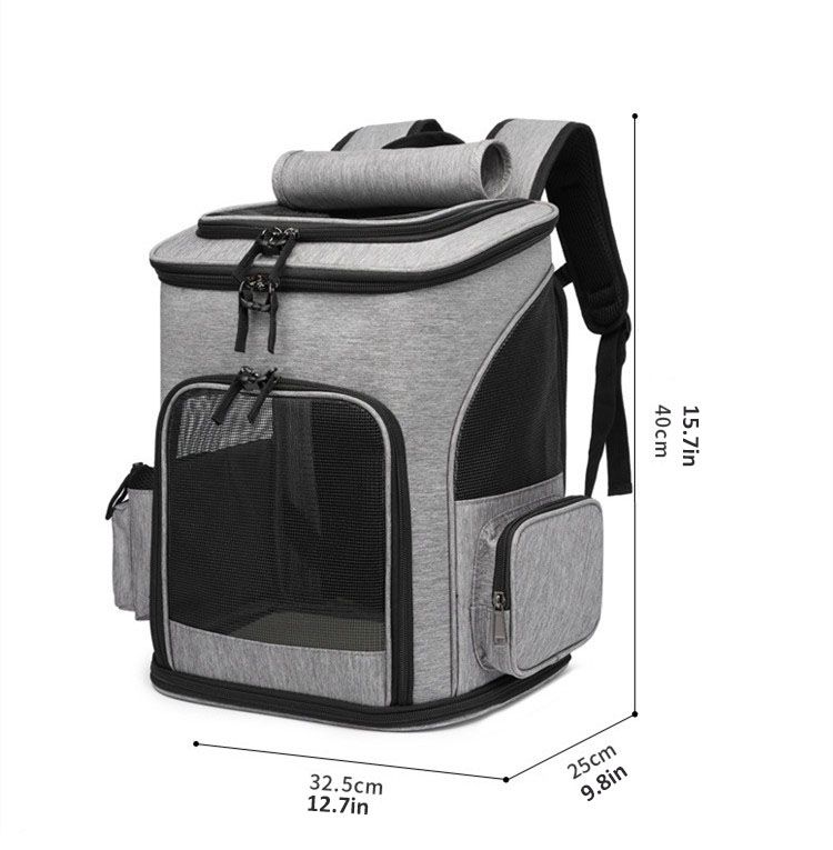 Breathable Pet Cat Carrier Backpack Foldable Pet Carrier Transport Travel Bag Expandable Large Capacity Creative For Cats Dogs_voghion.com