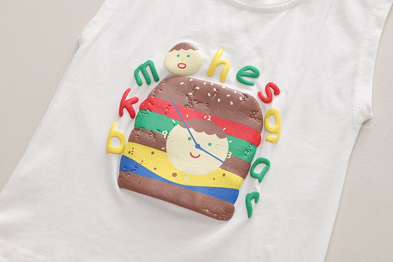 Children's and boys' suit 2024 new westernized baby burger vest striped pants summer clothing trend_voghion.com