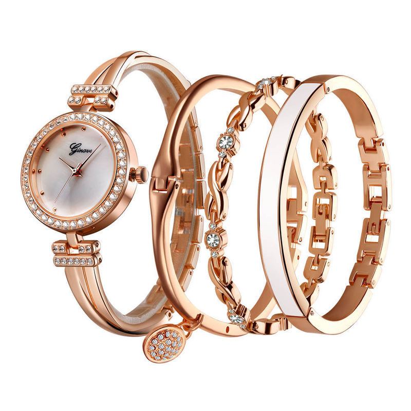 Vierteiliges Set Damenmode Quarzuhren_voghion.com