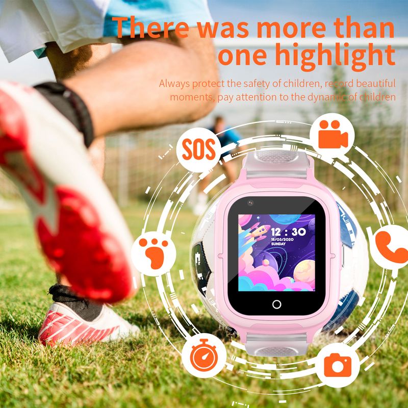 Wonlex KT22 Kids 4G SIM Card Phone GPS WiFi Tracker Location SOS Video Call Children Smart Watch With WhatsAPP_voghion.com