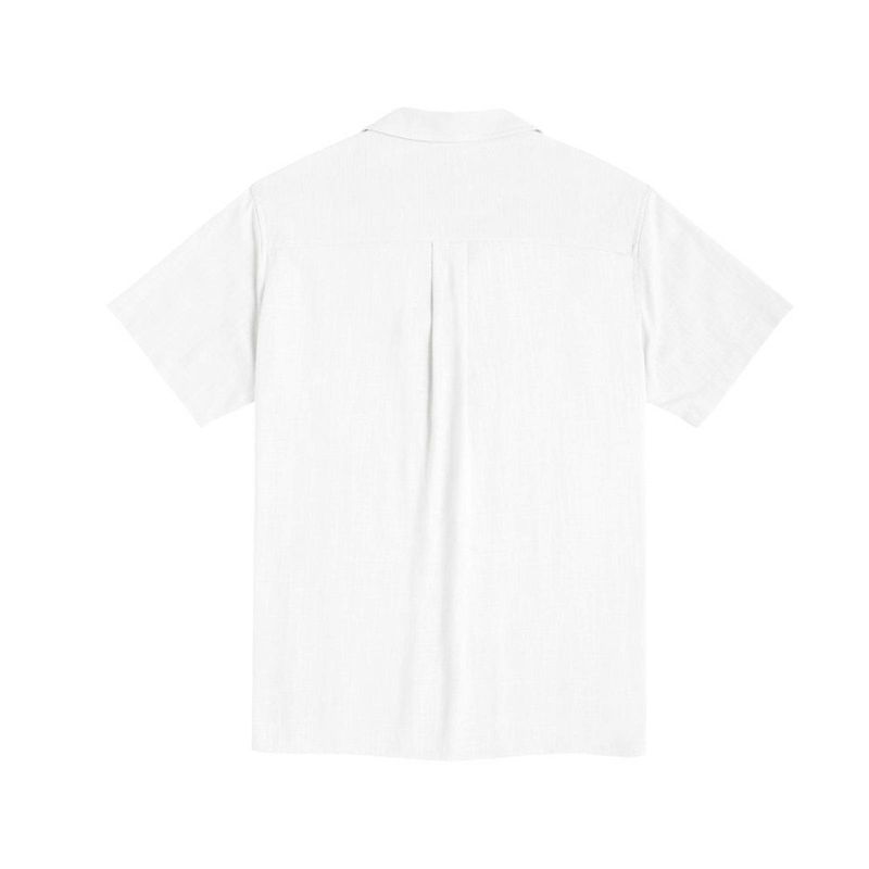 Camicia da uomo 2023, ampia e casual, in lino, Cuba Guayabella, a maniche corte, da spiaggia_voghion.com