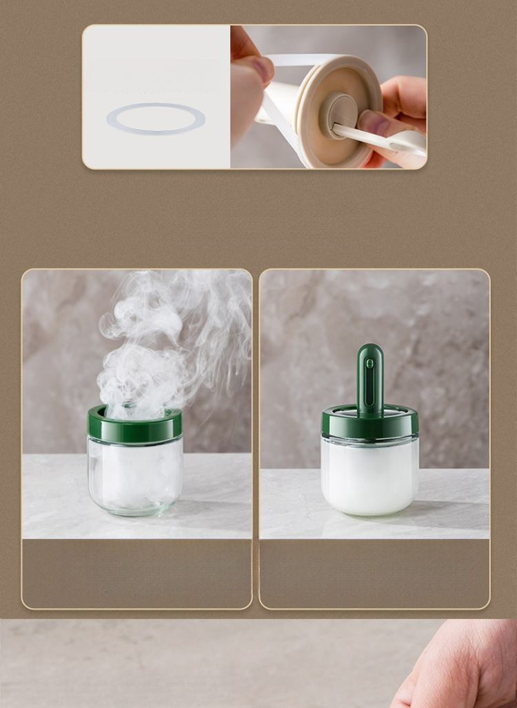 【Σφραγισμένο και】Νέα γυάλινη σφράγιση με ενσωματωμένη υγρασία, ανθεκτική στην υγρασία κουζίνα, οικιακό βάζο με αλάτι MSG, μπουκάλι καρυκευμάτων_voghion.com