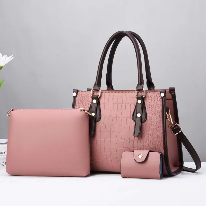 Women's Handbag Large Capacity Tote Bag Three-piece Set Tote Bag Commuter Bag_voghion.com