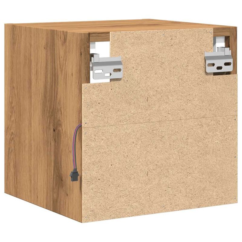TV-Wandschränke mit LED-Leuchten 2 Stk. Artisan-Eiche_voghion.com