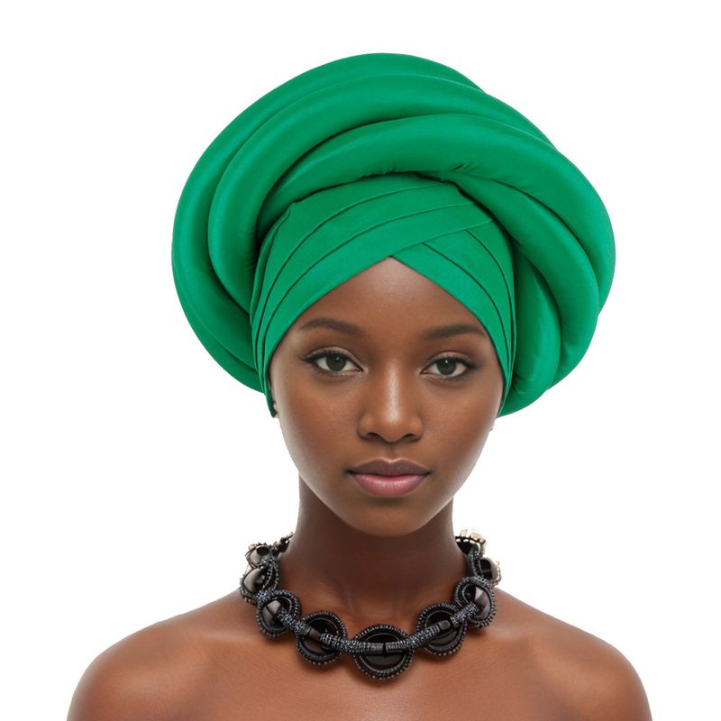 Women's Scarves Headscarf New Nigeria Heavy Industry Wrapped Sponge Head Cap Auto Gele Wra_voghion.com