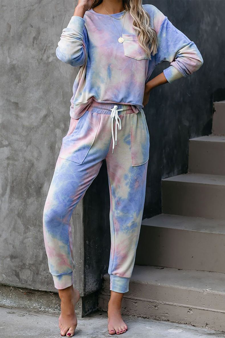Costum de damă cu pantaloni casual în culoare uni_voghion.com