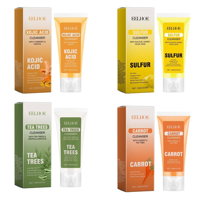 EELHOE Serie Rensende, eksfolierende, oliekontrol, lysnende, lindrende, hudopfriskende og fugtgivende ansigtsbehandling_voghion.com