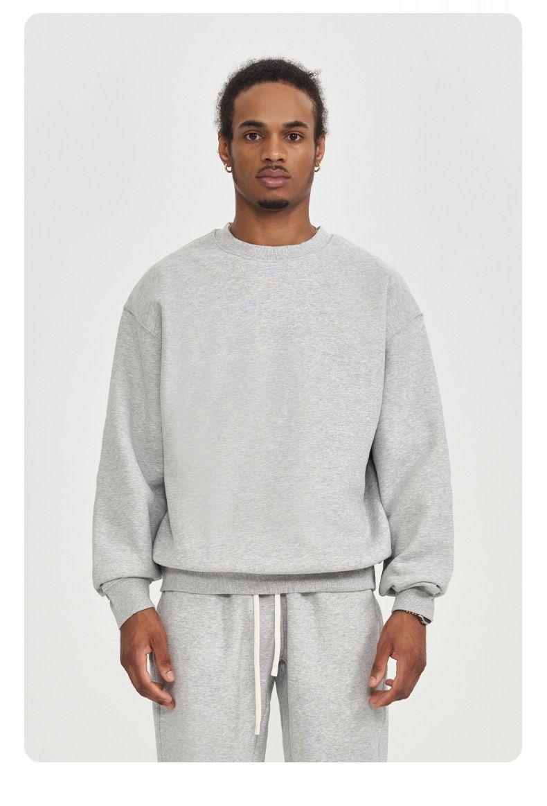Completo da uomo con felpa con cappuccio e pantaloni da jogging in pile - Morbido misto cotone, caldo e accogliente, vestibilità comoda, stile casual da strada (diversi colori e stili)_voghion.com