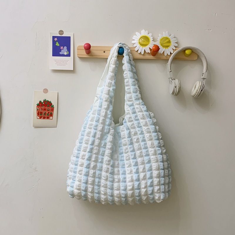 Nuova borsa a tracolla da donna con gilet Bubble Cloud, grande capacità, moda casual, borsa a mano plissettata da ragazza_voghion.com