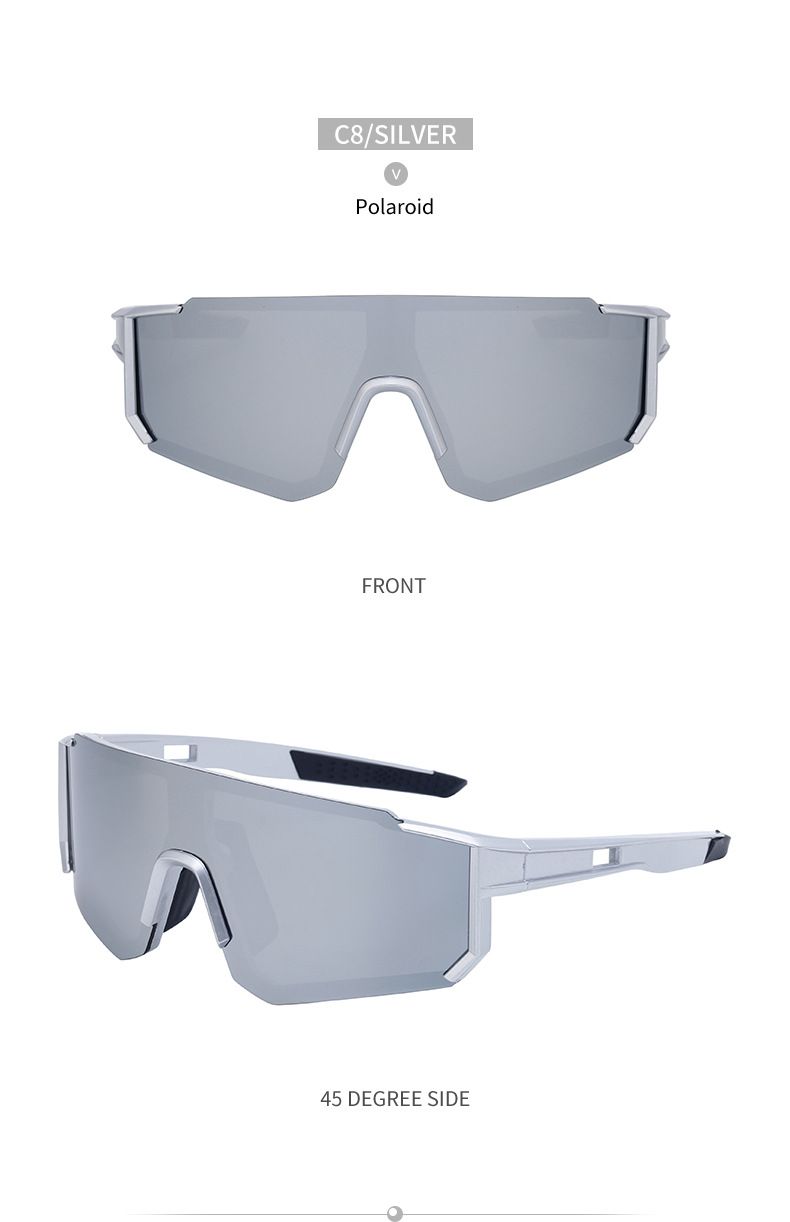 Polarisierte Sonnenbrille mit quadratischem Rahmen für Herren, winddichte Sonnenbrille zum Reiten im Freien_voghion.com