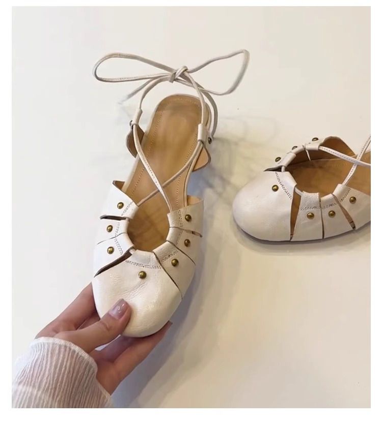 Niche Women's Hollow Flat Closed Toe Sandals 2025 Summer_voghion.com