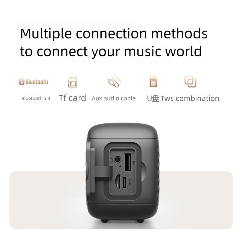 BOGASING G6 Altoparlante portatile da tavolo di alta qualità per la casa Mini altoparlante per esterni Slot per scheda Unità flash USB Alto volume Stereo piccolo_voghion.com