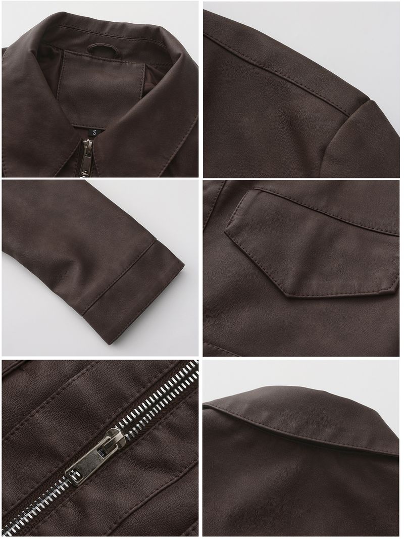 2024 Spring And Autumn New Thin For Women Long Sleeve Casual Women's Coat Fashionable Leather Jacket_voghion.com