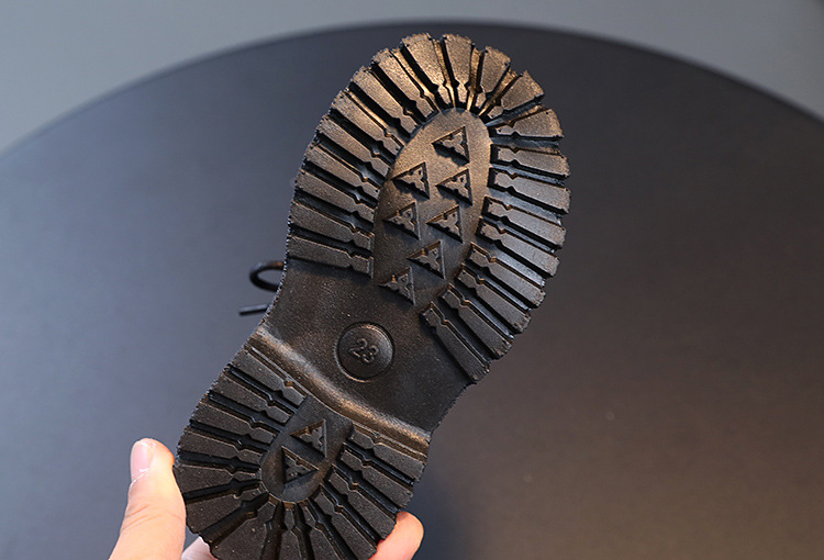 Scarpe per bambini Moda per ragazzi Doc Martens stivali singoli con suola morbida e cerniera laterale_voghion.com