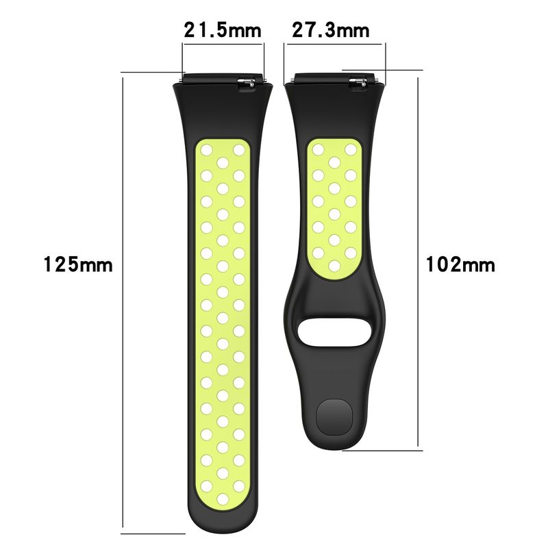 Για Redmi Watch 3 Lite / Watch 3 Active Δύο Χρώματα Σιλικόνης Λουράκι Ρολογιού (Μαύρο Λευκό)_voghion.com