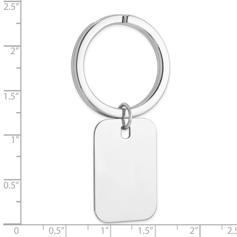 Sterling Silver Rhodium Plated Key Chain_voghion.com