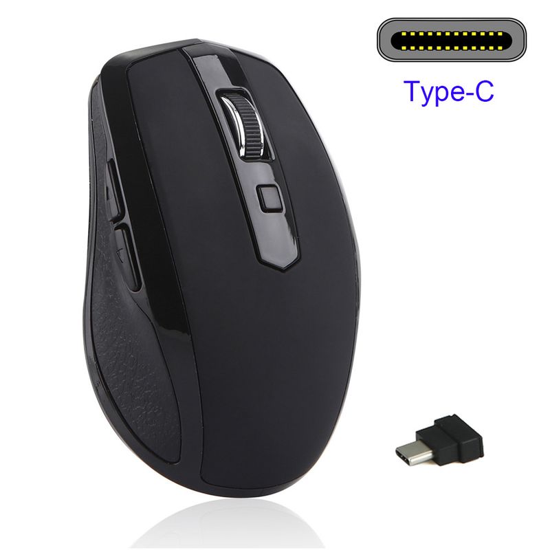 New USB-C Silent Office Gaming Laptop Creative Wireless Mouse_voghion.com