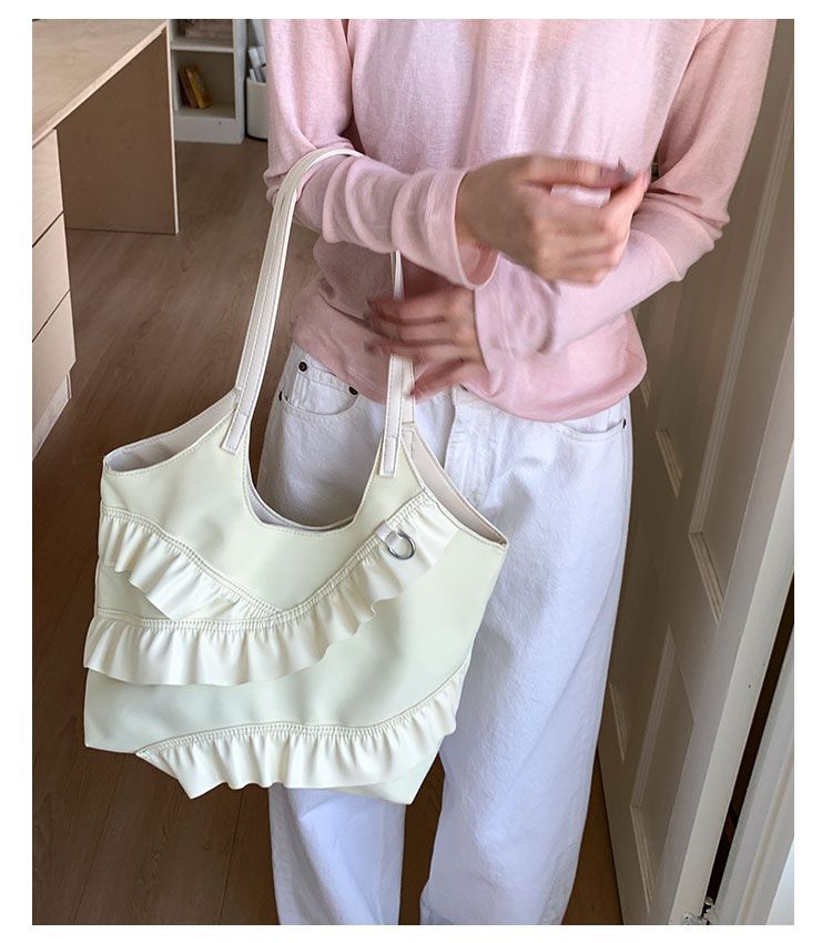 Borse alla moda di quest'anno 2025 Nuova versione coreana Moda Foglia di loto Versatile Spalla Donna Grande capacità Portatile_voghion.com