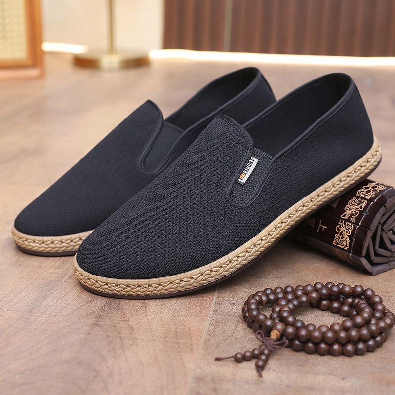 Old Beijing New Men's Cloth Breathable Lightweight Dad Soft Sole Non-Slip Fashion Casual Middle-Aged And Elderly Lazy_voghion.com