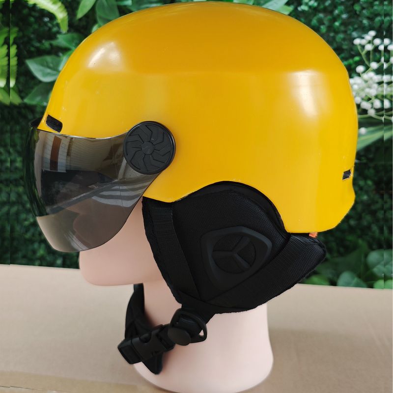 Integraal gegoten lens Wintermotorhelm speciaal voor het rijden op de fiets Warm superlicht_voghion.com