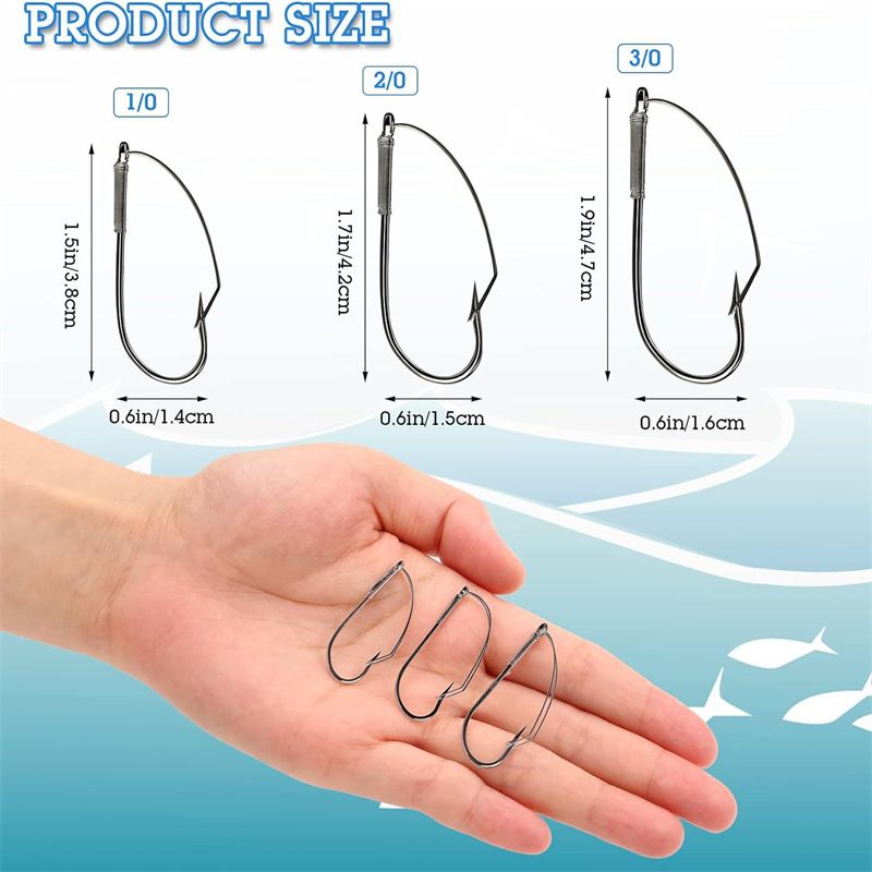 Nuevo protector de boca de pez bajo, anzuelo de pesca de un solo señuelo, anti-anzuelo, atado con hierba de fondo, alambre de acero, gusano suave, púas, mango largo_voghion.com