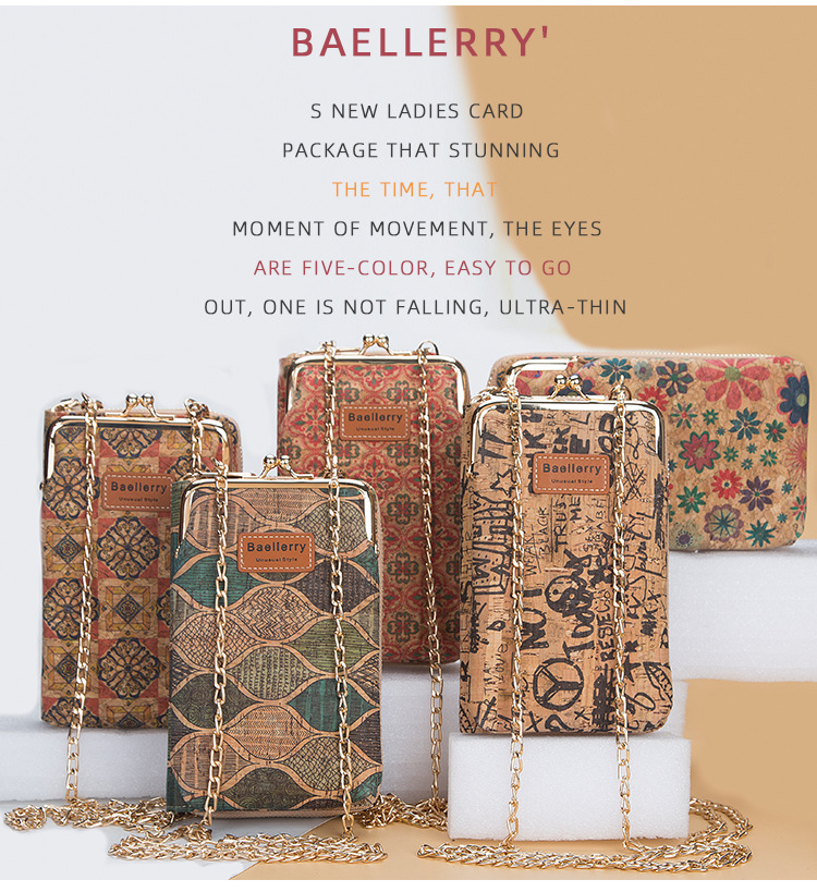 New Daily Versatile Phone Bag for Women Korean Edition Large Capacity Crossbody Bag Fashion Wood Grain Multi Card Women's Wallet_voghion.com