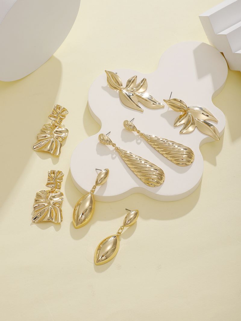 Pendientes de gota de agua de lujo de alta gama con borlas sencillas y joyas exageradas_voghion.com