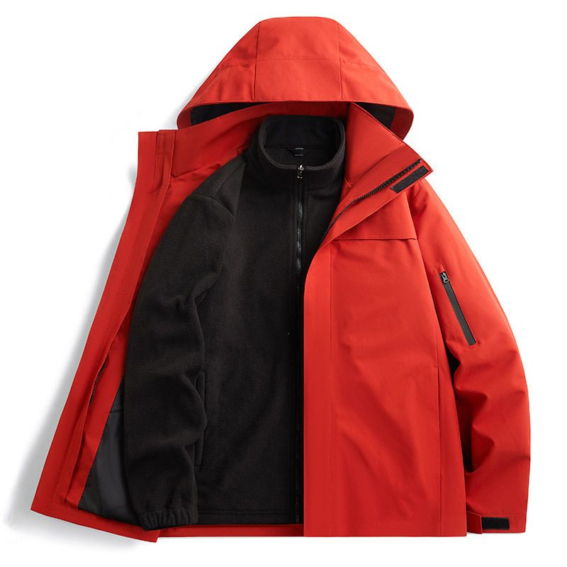 Veste de randonnée trois-en-un pour homme et femme, coupe-vent et déperlante, doublure intérieure amovible, nouvelle collection automne-hiver_voghion.com