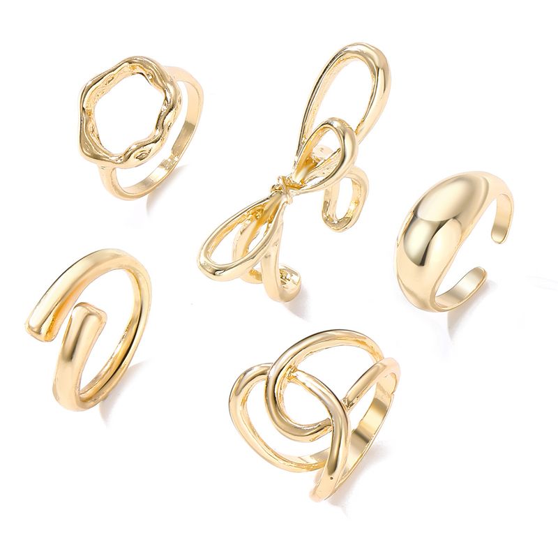 Set di anelli in lega artistica – Gioielli unici, aperti e irregolari, per donne, moda, saldi_voghion.com