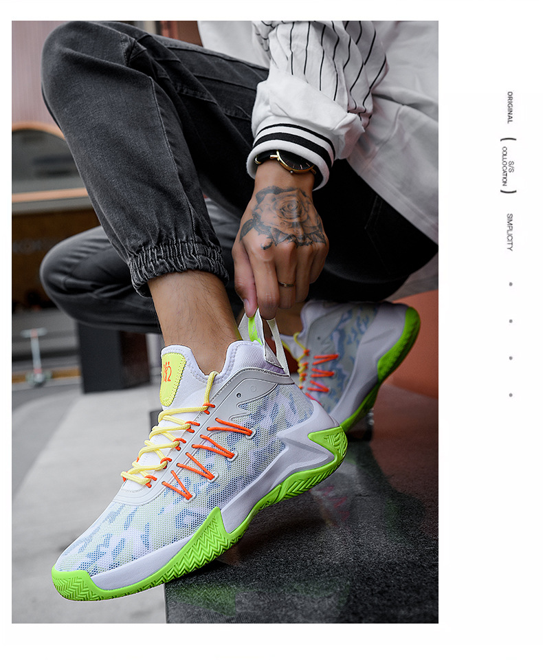 Men's shoes basketball shoes mesh surface breathable student running shoes soft soles sneakers low top non-slip sports shoes_voghion.com