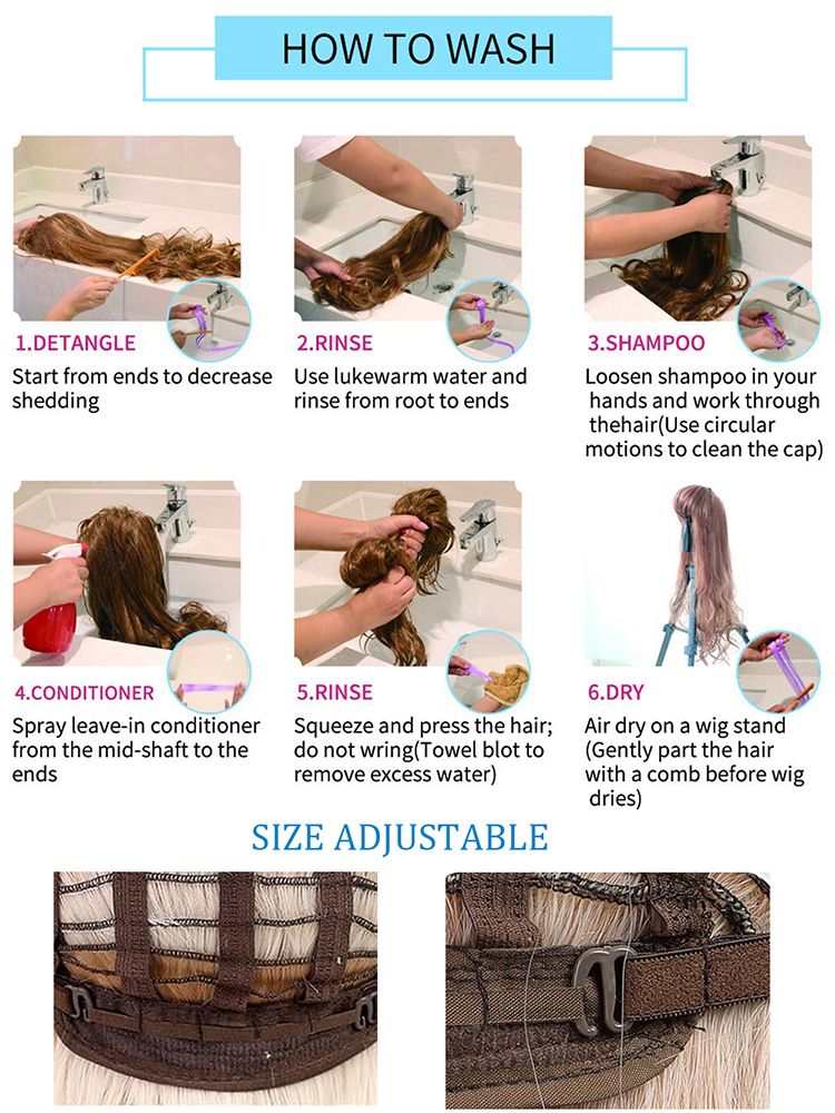 Vroče prodajana Evropa in Amerika Priljubljena rjava gradientna dolga ravna kemična vlakna barvana lasulja iz visokotemperaturne svilene lasulje za ženske_voghion.com